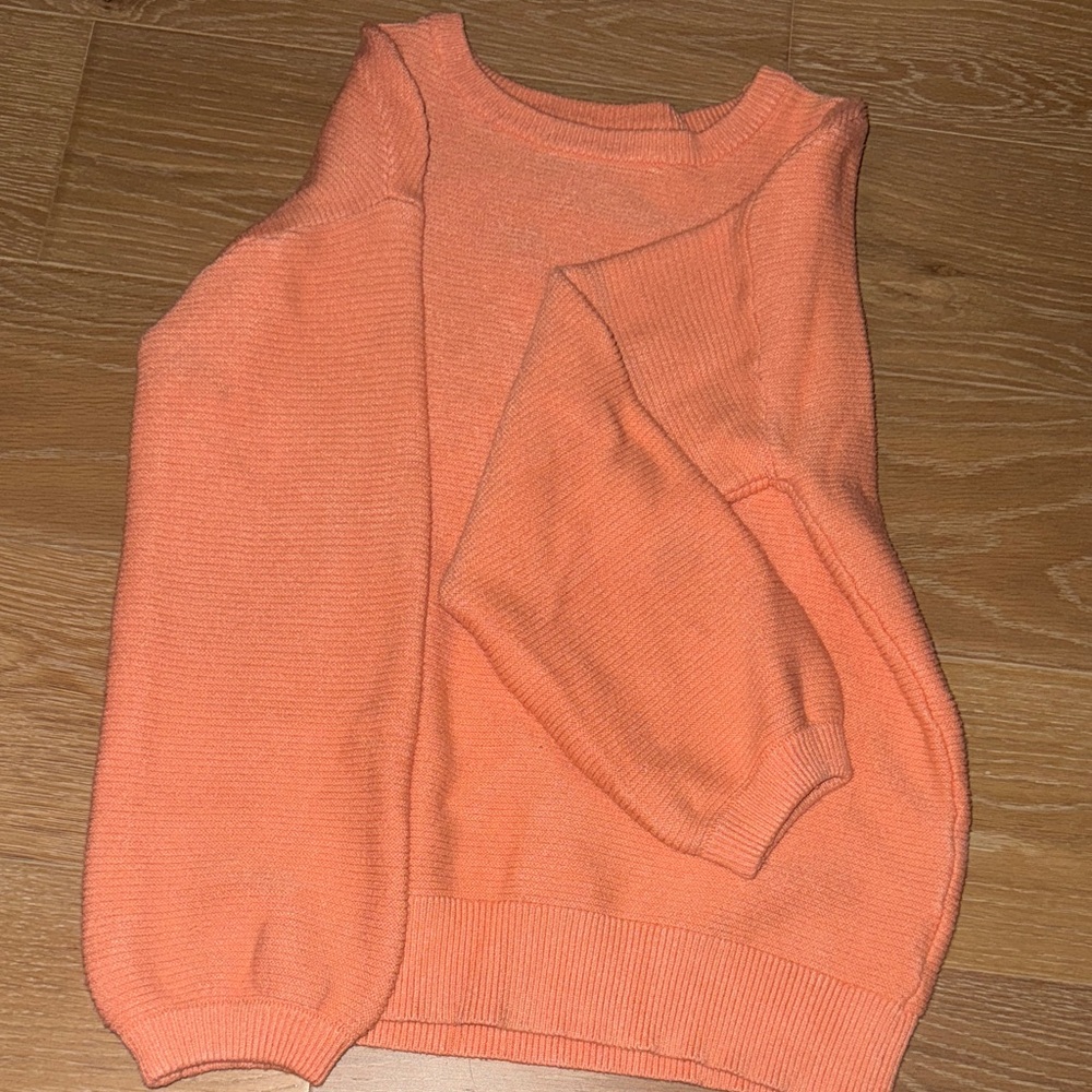 zesica Orange Sweater soft